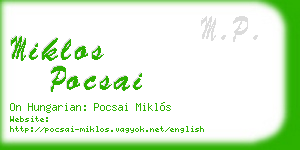 miklos pocsai business card